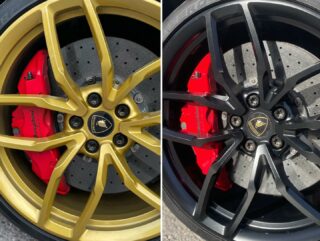 Passage de Or à noir satin pour cette #lamborghini 
Pour plus de "sobriété"😂
Ce qui est sûr c’est que comme toujours, les jantes ont été entièrement décapées dans notre bain #greensolv , puis sablées avant d’être peintes avec la méthode la plus résistante et durable : le #thermolaquage 

 #alpesmaritimes #cotedazur #sophiaantipolis #cncmachining  #diamondcut #powdercoatings #wheelrepair #reparationjante #greensolv #usinage #peinturepoudre #thermolaquage #decapage #bmw  #porsche #ferrari #lamborghini #mperformance #mercedes #voituredeluxe #prestigecars #passionauto #bentley #rollsroyce #personnalisation #frenchartisanat #wheelspecialist